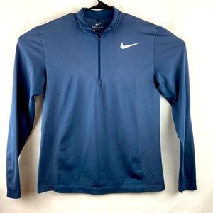 Mens Nike Dri-Fit 1/2 Zip Pullover Blueish Gray Size Medium
